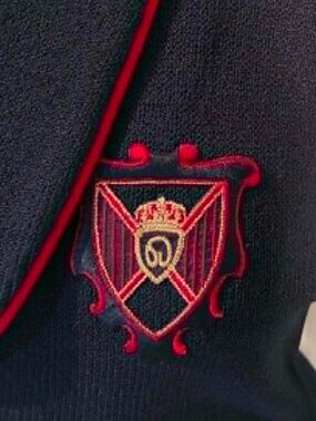 Vintage St John's CREST LOGO Knit Blazer Jacket Emblem Military Style